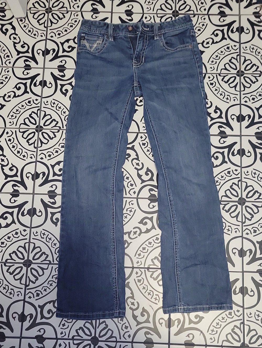 Boys 12 Blue Wide-Leg Denim Jeans